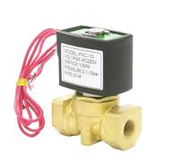 Normally Close 2 Way Water Brass Solenoid Valve 1/4" 3/8" 1/2" BSP Orifice 10mm 220V AC PXC-W11011 NBR Compact(3/8",AC220V)