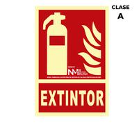 Normaluz a00401 - señal luminiscente extintor clase a pvc 1mm 21x30cm