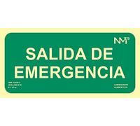 Normaluz A1B406 - Señal Luminiscente Salida De Emergencia Clase A PVC 1mm 21x42cm con CTE, RIPCI