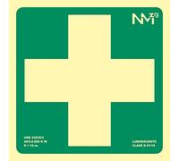 Normaluz B10108 - Señal Luminiscente Botiquin Clase B PVC 0,7mm 22,4x22,4cm con CTE, RIPCI