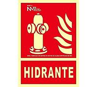 Normaluz RD00112 - Señal Luminiscente Hidrante Clase B PVC 0,7mm 21x30cm con CTE, RIPCI y Apto para la Nueva Legislación