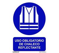 Normaluz RD20043 - Señal Uso Obligatorio DE Chaleco Reflectante PVC Glasspack 0,7mm 21x30 cm