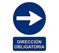 Normaluz RD20629 - Señal Adhesiva Dirección Obligatoria Derecha Adhesivo de Vinilo 20X30 cm