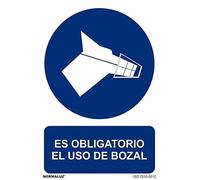 Normaluz RD20654 - Señal Adhesiva Es Obligatorio El Uso De Bozal Adhesivo de Vinilo 20x30 cm con CTE, RIPCI
