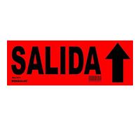 Normaluz RD21674 - Señal Adhesiva Salida con Flecha Direccional 35x12.5 cm, Vinilo adhesivo Rojo