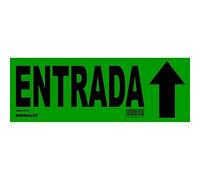 Normaluz RD21675 - Señal Adhesiva Entrada con Flecha Direccional 35x12,5 cm, Vinilo adhesivo Verde