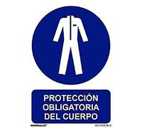 Normaluz RD26612 - Señal Adhesiva Protección Obligatoria Del Cuerpo Adhesivo de Vinilo 10x15 cm