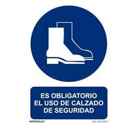 Normaluz RD26624 - Señal Adhesiva Es Obligatorio El Uso De Calzado De Seguridad Adhesivo de Vinilo 10x15 cm con CTE, RIPCI