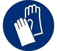 Normaluz RD28603 - Señal Adhesiva 10 Unidades Uso Obligatorio De Guantes Adhesivo de Vinilo 9 cm Diametro