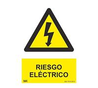 Normaluz RD30007 - Señal Riesgo Eléctrico PVC Glasspack 0.7 mm 21x30 cm, Armadillo