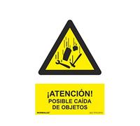 Normaluz RD30009 - Señal ¡Atención! Posible Caida De Objetos PVC Glasspack 0,7 mm 21x30 cm