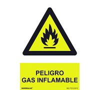Normaluz RD30021 - Señal Peligro Gas Inflamable PVC Glasspack 0,7 mm 21x30 cm