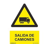 Normaluz RD30023 - Señal Salida De Camiones PVC Glasspack 0,7 mm 21x30 cm