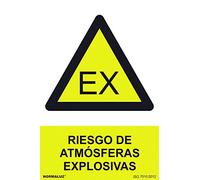 Normaluz RD30027 - Señal Riesgo De Atmósferas Explosiva PVC Glasspack 0,7 mm 21x30 cm con CTE, RIPCI