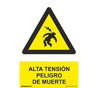 Normaluz RD30029 - Señal Alta Tensión Peligro De Muerte PVC Glasspack 0,7 mm 21x30 cm