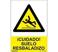 Normaluz RD30050 - Señal Cuidado Suelo Resbaladizo PVC Glasspack 0,7 mm 21x30 cm