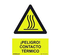 Normaluz RD30073 - Señal ¡Peligro! Contacto Térmico PVC Glasspack 0,7 mm 21x30 cm con CTE, RIPCI