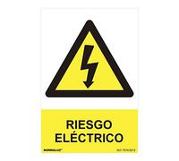 Normaluz RD31007, Señal Riesgo Eléctrico PVC Glasspack 0.7 mm, 30x40 cm
