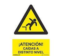 Normaluz RD31915 - Señal ¡Atención! Caídas A Distintos Niveles Aluminio 0,5 mm 30x40 cm con CTE, RIPCI