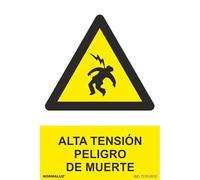 Normaluz RD31929 - Señal Alta Tensión Peligro De Muerte Aluminio 0,5 mm 30x40 cm con CTE, RIPCI