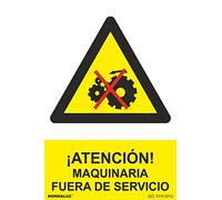 Normaluz RD36667 - Señal Adhesiva ¡Atención! Maquinaria Fuera De Servicio Adhesivo de Vinilo 10x15 cm con CTE, RIPCI