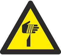 Normaluz RD38628 - Señal Adhesiva 10 Unidades ¡Peligro! Cortes Adhesivo de Vinilo 9 cm de lado con CTE, RIPCI