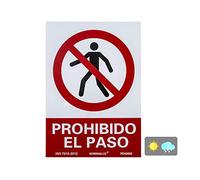 Normaluz RD40002 - Señal Prohibido El Paso PVC Glasspack 0,7mm 21x30 cm