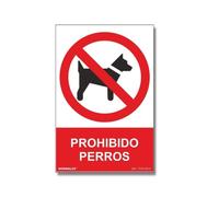 Normaluz RD40633 - Señal Adhesiva Prohibido Perros Adhesivo de Vinilo 20x30 cm con CTE, RIPCI