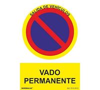 Normaluz RD40648 - Señal Adhesiva Vado Permanente Adhesivo de Vinilo 20x30 cm con CTE, RIPCI