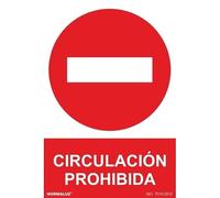 Normaluz RD41960 - Señal Circulación Prohibida Aluminio 0,5 mm 30x40 cm con CTE, RIPCI