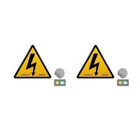 Normaluz RD64000 - Señal Adhesiva 10 Unidades Rayo Triángulo Adhesivo de Vinilo 10,5 cm (Paquete de 2)