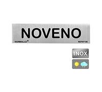Normaluz RD707105 - Señal Adhesiva Rectangular Noveno Acero inoxidable Adhesivo 0,8 mm 5x20 cm, Gris