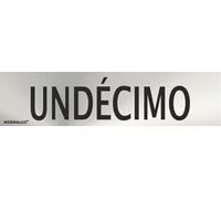 Normaluz RD707107 - Señal Adhesiva Rectangular Undécimo Acero inoxidable Adhesivo 0,8 mm 5x20 cm con CTE, RIPCI