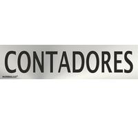 Normaluz RD707114 - Señal Adhesiva Rectangular Contadores Acero inoxidable Adhesivo 0,8 mm 5x20 cm con CTE, RIPCI
