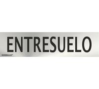 Normaluz RD707119 - Señal Adhesiva Rectangular Entresuelo Acero inoxidable Adhesivo 0,8 mm 5x20 cm con CTE, RIPCI