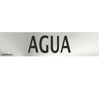 Normaluz RD707133 - Señal Adhesiva Rectangular Agua Acero inoxidable Adhesivo 0,8 mm 5x20 cm con CTE, RIPCI