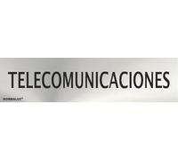 Normaluz RD707135 - Señal Adhesiva Rectangular Telecomunicaciones Acero inoxidable Adhesivo 0,8 mm 5x20 cm con CTE, RIPCI