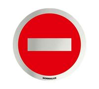 Normaluz RD797025 - Señal Adhesiva Redonda Prohibido Acero inoxidable Adhesivo 0,8 mm 7 cm