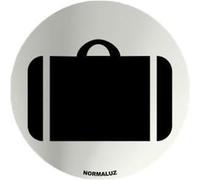 Normaluz RD797027 - Señal Adhesiva Redonda Zona De Maletas Acero inoxidable Adhesivo 0,8 mm 7 cm con CTE, RIPCI