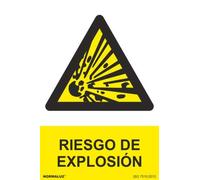 Normaluz - Señal Riesgo De Explosión PVC 0,7 mm 21x30 cm con CTE, RIPCI Nueva Legislación