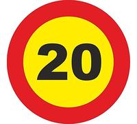 Normaluz V10020 - Señal Vial Redonda Velocidad Máxima 20 Metalica Termolacada 50 cm con CTE, RIPCI