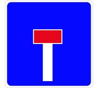 Normaluz V10025 - Señal Vial Cuadrada Calzada Sin Salida Metálica Termolacada 50 cm, Azul