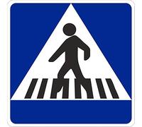 Normaluz V10026 - Señal Vial Cuadrada Paso Peatonal Metalica Termolacada 50 cm