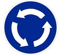 Normaluz V10028 - Señal Vial Redonda Glorieta Metalica Termolacada 50 cm