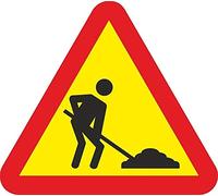 Normaluz V10035 - Señal Vial Triangular Zonas Obras Metalica Termolacada 70 cm