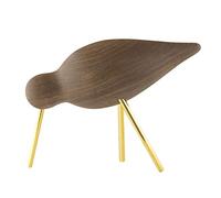Norman Copenhagen Shorebird - Pájaro Decorativo, Madera de Nogal, Multicolor, 11 x 15 x 5,5 cm