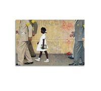 Nórman Rockwéll Classic Works Posters - The Problem We All Live With Home Decor Wall Art Hanging Prints Bedroom Decorative Painting Room Aesthetics (30 x 45 cm)