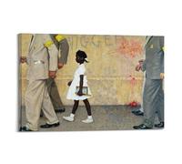 Nórman Rockwéll Classic Works Posters - The Problem We All Live With Home Decor Wall Art Hanging Prints Bedroom Decorative Painting Room Aesthetics (30 x 45 cm)