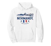 Normandía Francia Vintage Travel Art Travel Souvenir Sudadera con Capucha