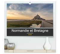 Normandie et Bretagne (Calendrier mural 2026 DIN A2 vertical) calendrier de bureau: Beaux endroits en Normandie et en Bretagne